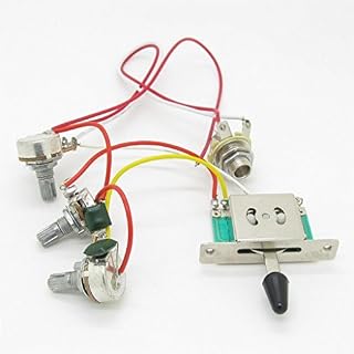 Pxyelec Faisceau de câblage pré-câblé 3 potentiomètres 500 K 1 volume, 2 boutons de contrôle de tonalité et 5… - Les Beatles, Paul McCartney, John Lennon, RIngo Starr, George Harrison