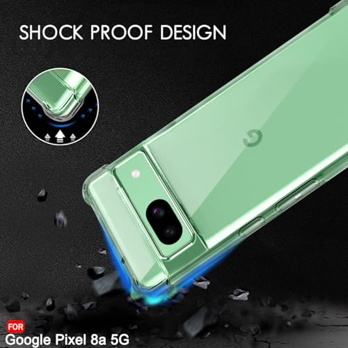 Image of TheGiftKart Crystal Clear Back Cover Case for Google Pixel 8A | 360 Degree Protection | Shock Proof Design | Transparent Case Cover for Google Pixel 8A (PC & TPU, Transparent Bumper)