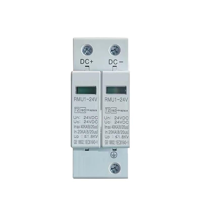 DC SPD 2P 1000V 500V 275V 220V 110V 24V 12V 20KA~40KA fotowoltaiczne urządzenie przeciwprzepięciowe 20KA-40KA (DC 110V-220V)