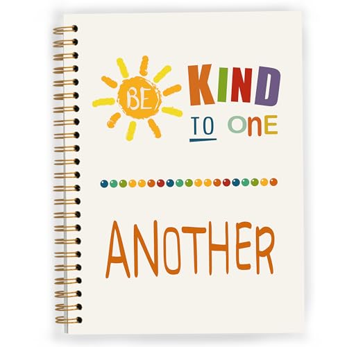 JWVK Christian Notebook, Be Kind to One Another Bible Verse Spiral Notebook 5.5x8.3, Christian Scripture Journal for Note Taking, Bible Journaling Spiral Journal