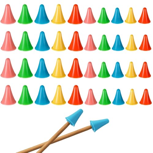 LXUEJIE 40 Pcs Knitting Needles Point Protectors, 2 Sizes Knitting