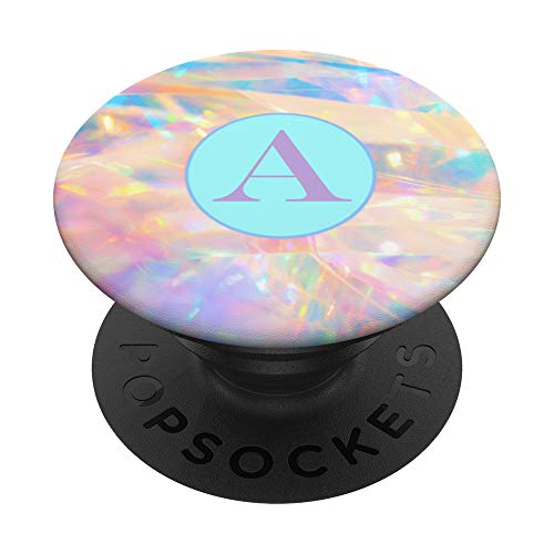 Cell Phone Pop Up Holder,Cute Girly Rainbow Misty Letter A PopSockets Agarre y Soporte para Teléfonos y Tabletas