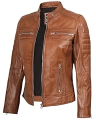 Austin Leather Jacket Women - Tan