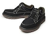 LiBERTO EDWIN リベルト エドウィン メンズ 防水 ワークブーツ レインシューズ 防滑 靴 ショート チャッカ l70367 Black 25.5cm