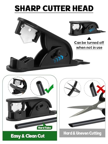 Rolcoassuns 3 teiliges Tropfbewässerungs Schlauchlochstanz und Schneidwerkzeug Set, 2-in-1 Tropfbewässerungs Lochstanzer,Bewässerungssprinkler Schlauchschneider für 16/20mm PE-Rohr