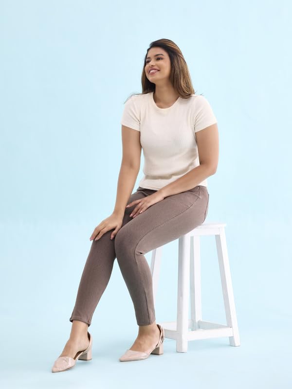 Image of GO COLORS Soft Cotton Blend Printed Jeggings Ankle Length for Women| Breathable, Mid Rise