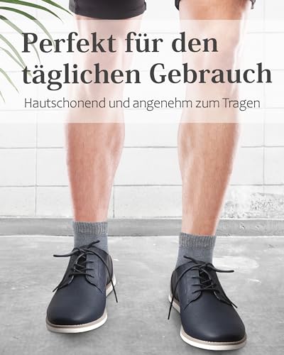 Image of Fiera Besa Diabetic Bamboo Socks with Lycra for Men - Ankle High - No Seam at Toe Nails - Business and Leisure - Suitable for Seniors - 4 Pairs