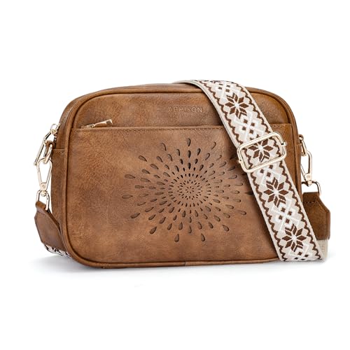 APHISON Quilted Crossbody Bags for Women Trendy,Vegan Leather Small Crossbody Purses Shoulder Handbags with Adjustable Strap