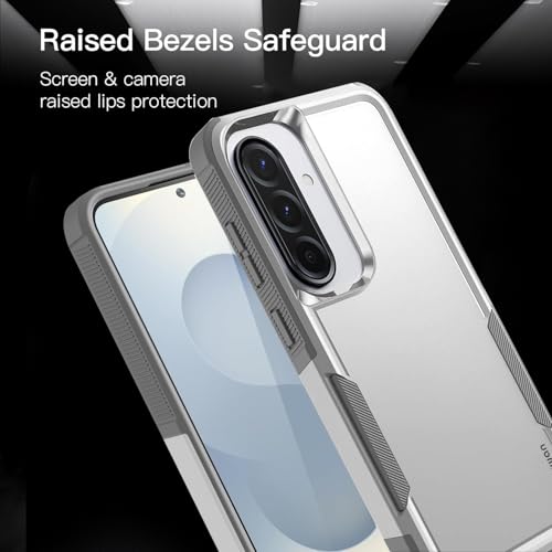 Image of KARWAN Shockproof Back Case Cover Compatible with Samsung Galaxy A36 /A56, Heavy Duty Case with 360 Degree Camera Protection, Dual Layer Rugged Bumper Protection Cover with Matte Finish (White)