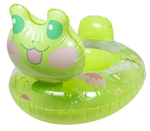 Image of Airavat Floats for Pool, Inflatable Pool Floats Swimming Ring, Swimming Float for Junior, Inflatable Floater, Water Float for Kids Swimming Pool Beach Summer Water Float Party Outdoor (Green Frog)