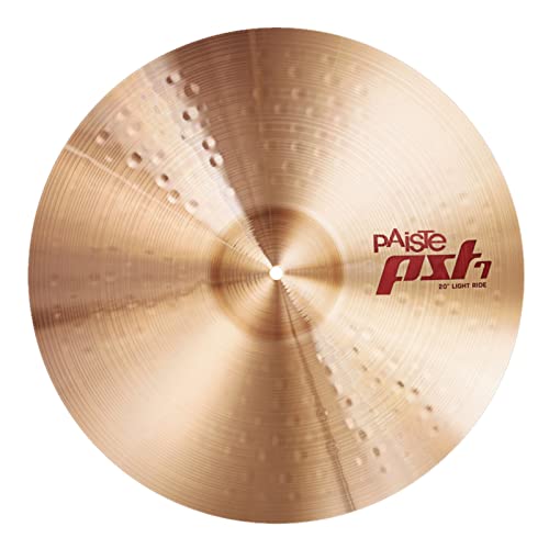 Paiste Light Ride Cymbal, PST 7 Series, Percussion Instrument for Drums, 20'