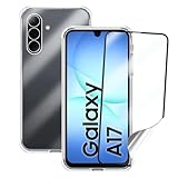 Kit Capa Capinha Anti-Impacto Premium Transparente + Película de Cerâmica 9D ou Privacidade 9D para Samsung Galaxy A17 - (Capa + Película Cerâmica 9D)