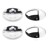 DewFlew 4Pcs 8.66' Hubcap 220mm Chrome Baby Moon Wheel Center Cap for 14 15 16 inch Wheel Rim, Vintage Custom Hub Cap