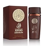 SAADAH Ashad Chocolate Eau De Parfum for Men 4.0 Fl.oz, 120ml Oriental Spicy Gourmand Cologne, Bold Pink Pepper Lavender Cacao, Bourbon Vanilla Amber Vetiver, Long Lasting Masculine Luxury Fragrance
