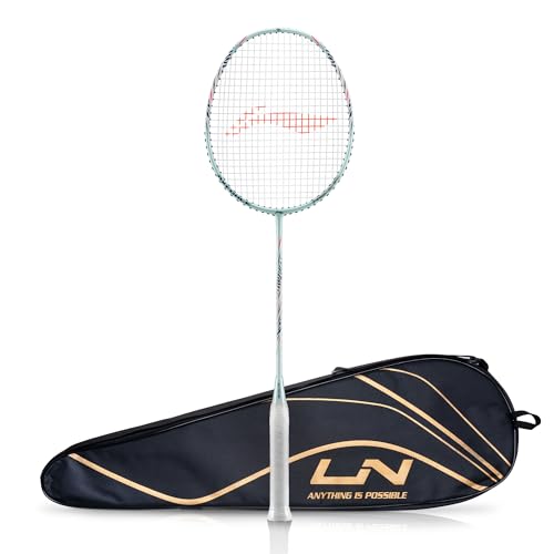 Image of Li-Ning Axforce Tiger Strung Badminton Racquet for Professional Players| 32 LBS Max Tension | Head Heavy | 7mm Flexible Shaft | Carbon Fibre Frame