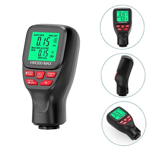 Medidor Digital de Espesor de Recubrimiento Automotriz SOLUSTRE, portátil y preciso con pantalla retroiluminada para medición de pintura en autos miniatura 3