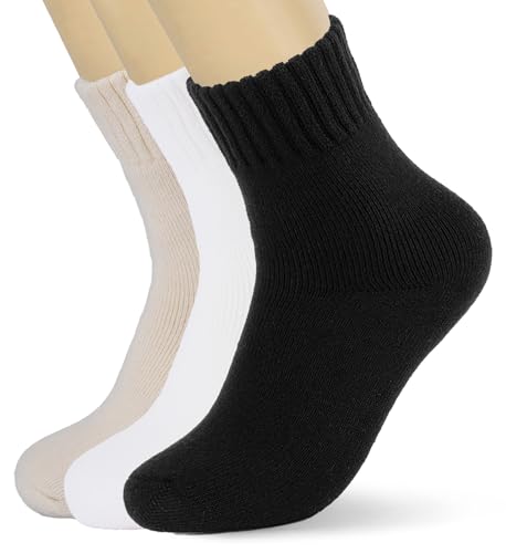 Image of KANAV 7 Pairs Warm Winter Socks for Women Thick Thermal Boot Socks Comfy Slouchy Fuzzy Slipper Socks Cozy Chunky Ankle Socks