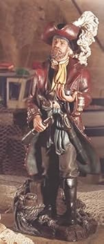 HS Pirate w/Compass Nautical Figurine/Statue