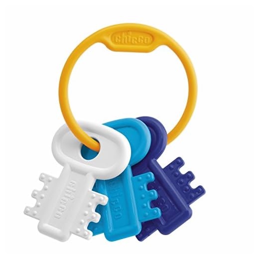 Chicco Sonajero Llaves Bebé, Sonajero Plástico Blando Y Ligero, Juguetes Para Bebés Y Recién Nacidos, Adecuado Para Juego Y Dentinción, Multicolor, 3 - 18 Meses, Azul