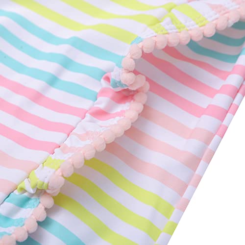 LIZENS Girls Swimsuit Kids Scalloped One Piece Ruffle Swimsuit Girls Swimwear Print4