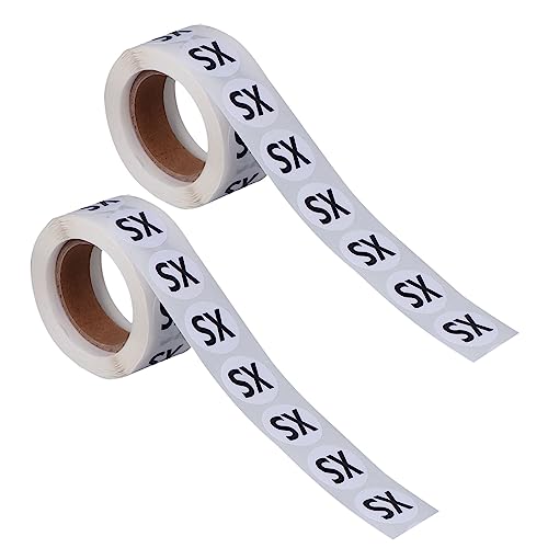 HOUDERCO 2Rollo Pegatinas Autoadhesivas para Ropa Etiquetas por para Clasificación y Organización por Paquete Práctico