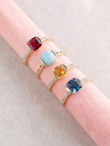 Yotreasure 1.82 Ct. Rhodolite Garnet Promise Ring 10Kt Yellow Gold Gemstone Jewelry #TOP5