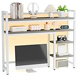 2 Layers Desk Hutch with...