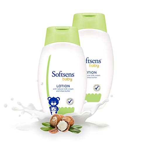 Softsens Baby Nourishing Lotion with Milk Cream & Shea Butter For Face & Body, Moisturizer for Kids (200ml x Pack of 2, Green)