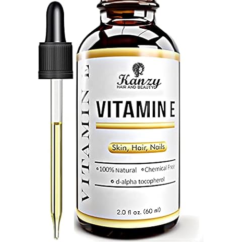 Kanzy Vitamin E Oil for Face & Skin 100% Naturally Sourced Plant-Based Organic Pure Vitamin E Oil for Hair d-Alpha-tocopherol Body Oil for Women & Men, Strengthens & Moisturizes Nails 60ml Body Oil Cover