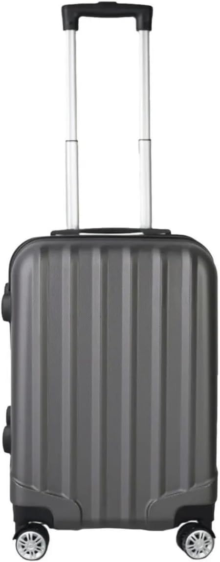 Mala de Viagem de Bordo Silent Noronha 10kg – Padrão ANAC | Rígida em ABS | 4 Rodas Duplas 360° | Cadeado Numérico Integrado | Leve e Resistente (Cinza Escuro)
