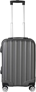 Mala de Viagem de Bordo Silent Noronha 10kg - Padrão ANAC | Rígida em ABS | 4 Rodas Duplas 360° | Cadeado Numérico Integrado | Leve e Resistente (Cinza Escuro)