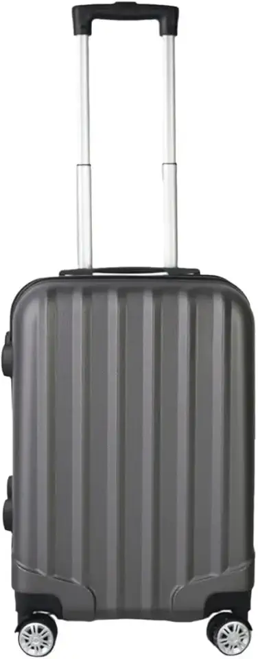 Mala de Viagem de Bordo Silent Noronha 10kg - Padrão ANAC | Rígida em ABS | 4 Rodas Duplas 360° | Cadeado Numérico Integrado | Leve e Resistente (Cinza Escuro)