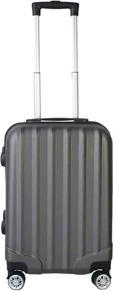Mala de Viagem de Bordo Silent Noronha 10kg - Padrão ANAC | Rígida em ABS | 4 Rodas Duplas 360° | Cadeado Numérico Integrado | Leve e Resistente (Cinza Escuro)