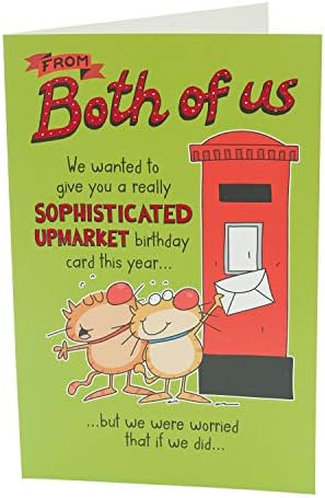 UK Greetings Funny Birthday Card for Him or Her - Card from The Both of Us - Sent from a Couple Card - Fun Card, Green