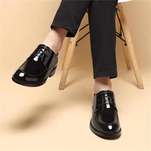 Mens Invisible Height Increasing Shoe Fashion Wedding Dress Shoes Leather Office Wedding Business Oxford for Gentlemen3