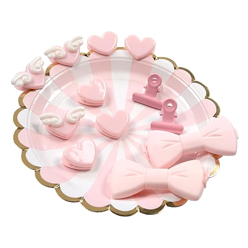 SOLUSTRE 4PCS Pack Pink Bow Knot Sealing Clips Creative Food Bag Sealers for Snacks for Oatmeal Potato Chips and More Keeps Food Fresh and Brightens Your Kitchen