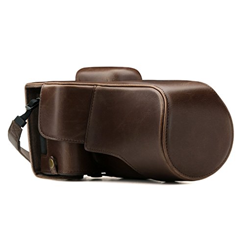 Get Cheap Price MegaGear Canon EOS Rebel T7i, 800D, Kiss X9i, 77D, 9000D (18-135mm) Ever Ready Leather Camera Case and Strap, with Battery Access - Dark Brown - MG1227 Get Cheap Price MegaGear Canon EOS Rebel T7i, 800D, Kiss X9i, 77D, 9000D (18-135mm) Ever Ready Leather Camera Case and Strap, with Battery Access - Dark Brown - MG1227