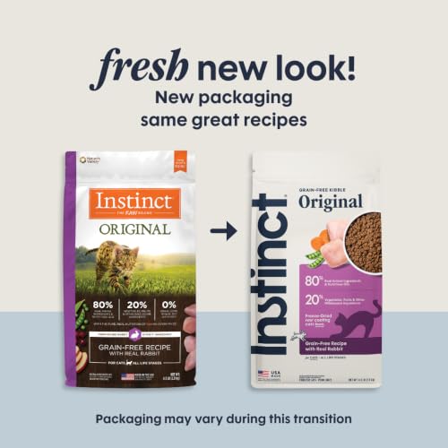 Image of Instinct Original Dry Cat Food, Raw Coated Kibble, Real Rabbit, 4.5 lb. Bag