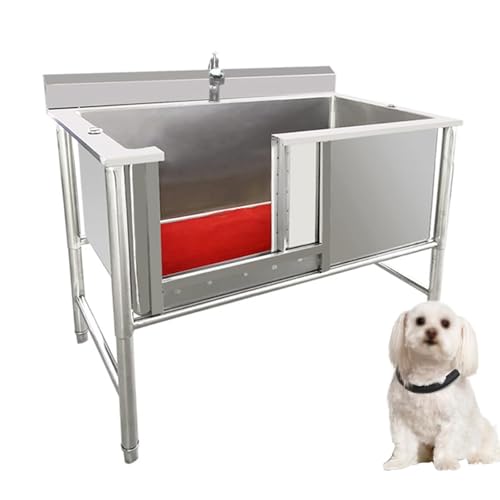 QLXYYFC Bañera para Perros Grandes de Acero Inoxidable