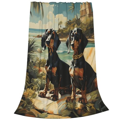 Couverture bento pour canapé teckel en microfibre premium ultra douce - 3