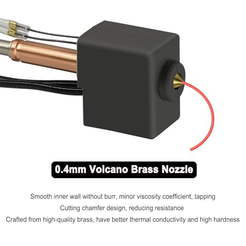 Image of Kobra 3 V2 /Kobra 3 Hotend, Extruder Print Head Kit Heater Block Heating Tube Thermistor with 2PC Extra 0.4mm Hardened Steel Nozzle for Anycubic Kobra 3 3D Printer