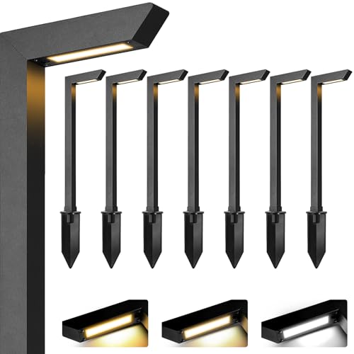 Gardencoin 3CCT LED Low Voltage Landscape Pathway Light, 12V Premium 3000K/4000K/5000K Selectable...