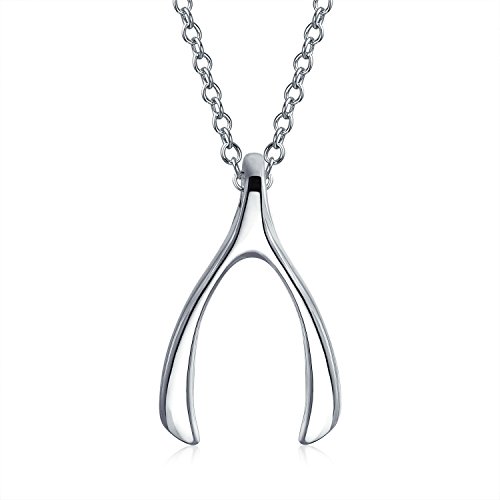 Good Luck Graduation Charm Wishbone Pendant Necklace For Teen For Women Girlfriend 925