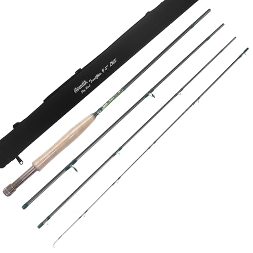 Aventik Troutflow Fly Fishing Rod, 9FT 5wt 8wt, Japan Toray 46T Carbon Fiber Fast Action 4-Piece Fly Rod with Travel Tube, Portable Performance Rod for Trout Bass(9'0'' LW5)