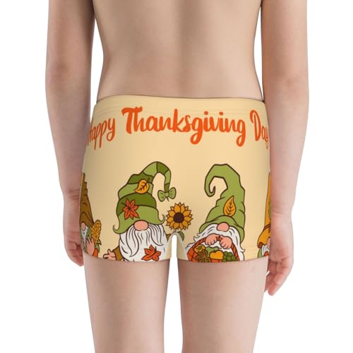 Boys' Cotton Boxer Brief Soft Underwear-Gnomes Happy Thanksgiving3