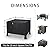 REDRICH Fire Pit Cover Square – Heavy Duty Outdoor Firepit Cover, Full Coverage Patio Outdoor Fireplace Cover, Dustproof Anti UV and Waterproof, 28’’L x 28’’W x 16’’H Black