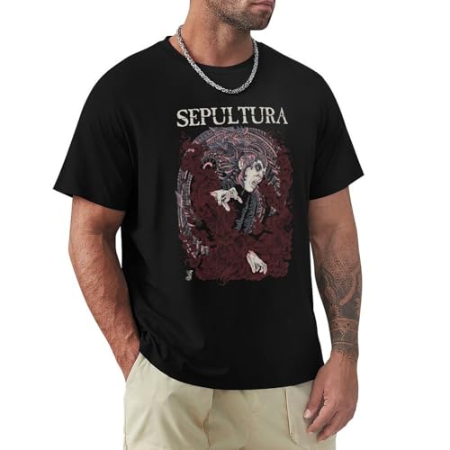 Sepulturas Shirt Men's Custom Soft Short Sleeve Crew Neck T Shirts Trendy Cotton Tee