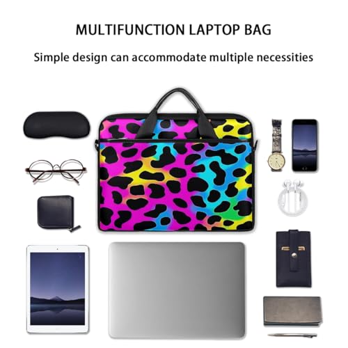 Maletín para portátil con estampado leopardo neón 15" miniatura 7