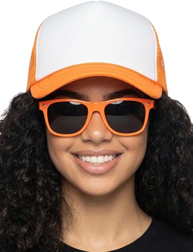 Image of Funky Junque Foam Trucker Hat, Trucker Hats for Women & Men - Blank Adjustable Snapback Mesh Back Baseball Cap