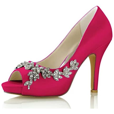 KJCQGQTZ Zapatos De Tacón Mujer Boda Plataforma Diamantes Cristal Cover